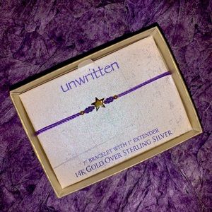 Purple bracelet with gold star charm